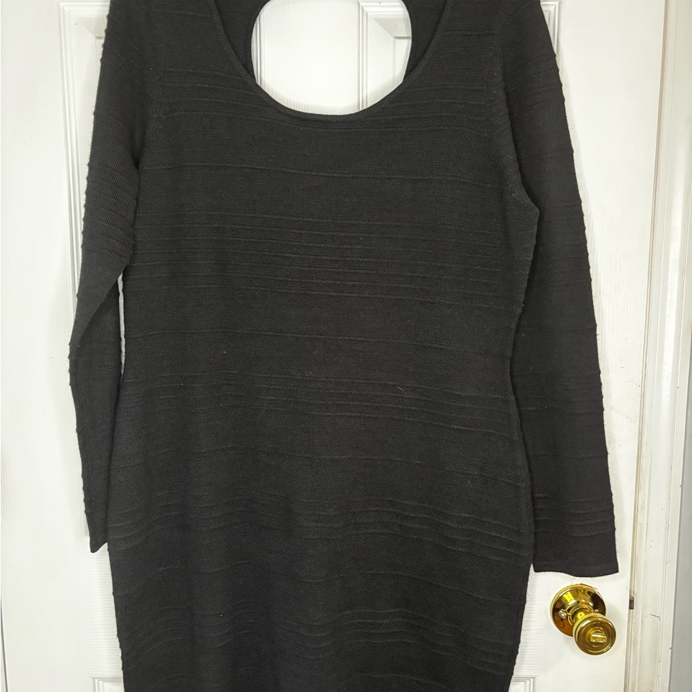 Elegant Black Knit Dress